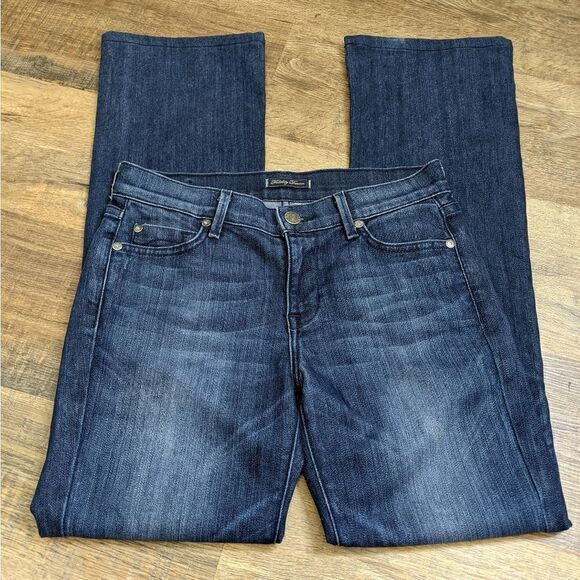 FIDELITY belladonna Flare Leg rhinestone blue jean denim - Picture 1 of 8